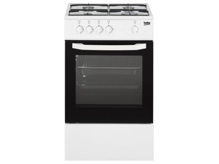 Cuisinière gaz BEKO CSG42000WN 4 foyers Convection naturelle Manuel 50 cm – Image 1