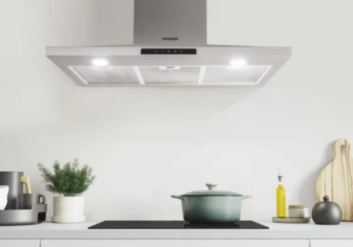Hotte décorative Evacuation ROSIERES RHP97000/1LIN/1 609.3 m3/h 90 cm – Image 1